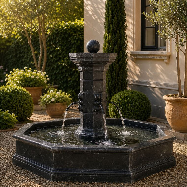 imagem do produto Fonte Proven�al M�rmore Preto 140cm - FMP384 Jardins Sofisticados