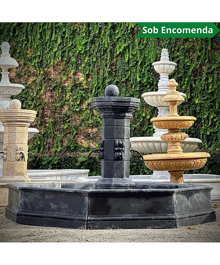 imagem do produto Fonte Proven�al M�rmore Preto 140cm - FMP384 Jardins Sofisticados