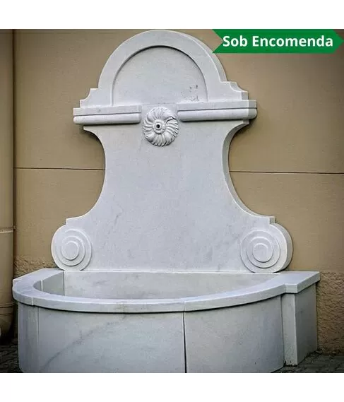 imagem de Fonte Provence em Mármore Branco 169cm - FMP376 Elegância Clássica 