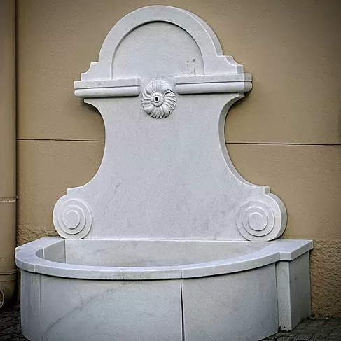 imagem de Fonte Provence em Mármore Branco 169cm - FMP376 Elegância Clássica 