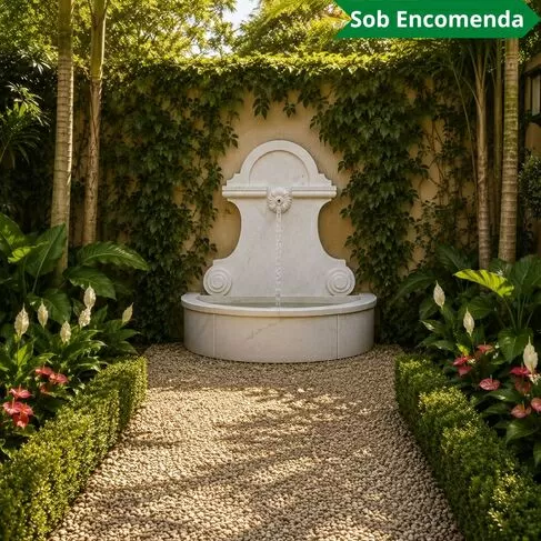 imagem de Fonte Provence em Mármore Branco 169cm - FMP376 Elegância Clássica 