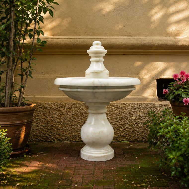 imagem do produto Fonte Serenata em M�rmore Branco 120cm - FMP408