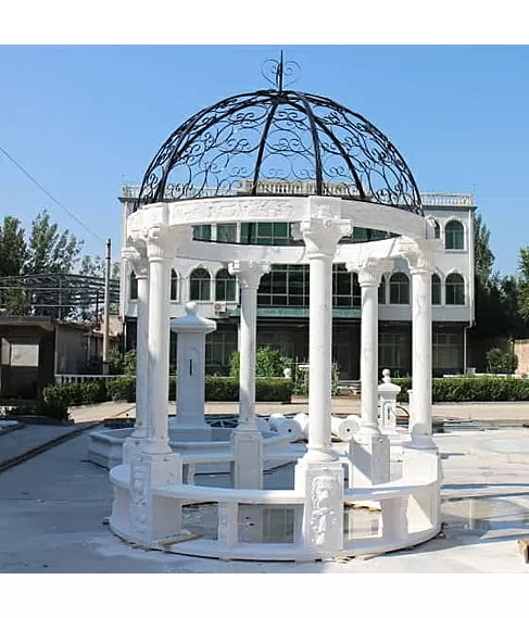 imagem de Gazebo de Mármore Branco 270cm - VRMP278