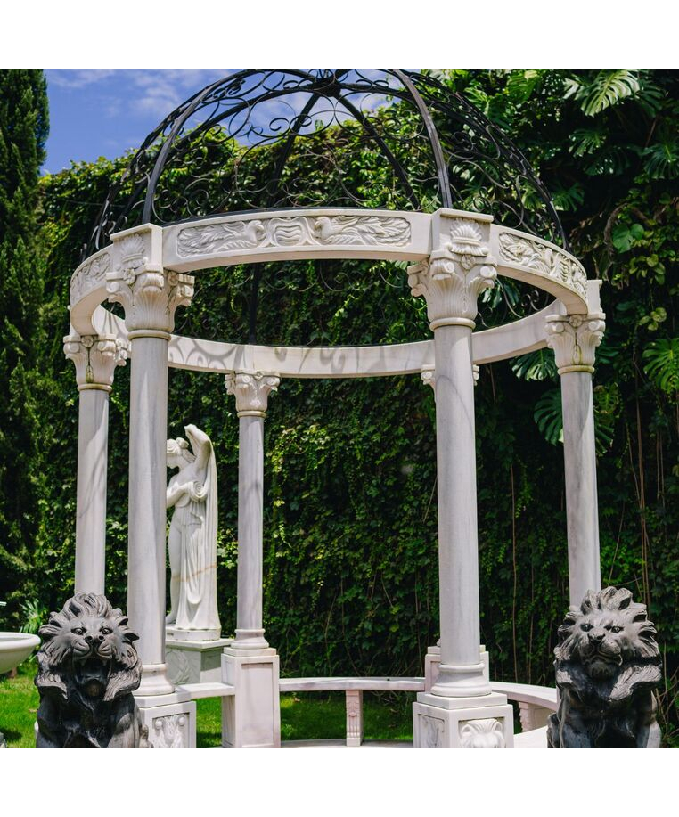 imagem do produto Gazebo de M�rmore Branco 270cm - VRMP278 Jardins de Luxo
