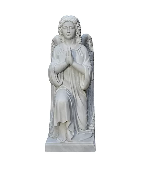 imagem de Imagem de Anjo Florença em Mármore  80cm IMP123 Escultura Sacra Elegante 