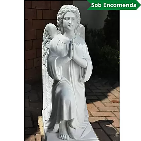 imagem de Imagem de Anjo Florença em Mármore  80cm IMP123 Para Oração