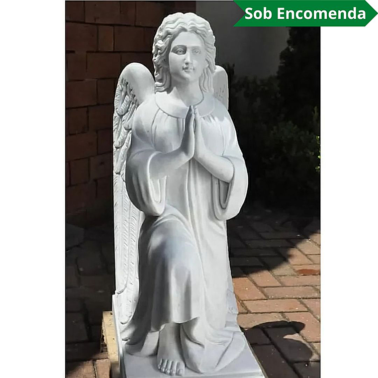 imagem do produto Imagem de Anjo Floren�a em M�rmore  80cm IMP123 Para Ora��o