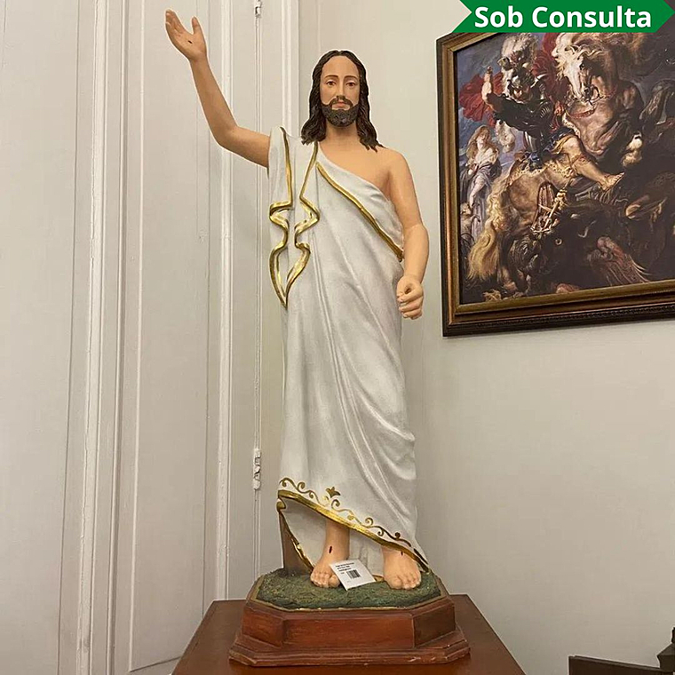 imagem do produto Imagem de Cristo Ressuscitado 107cm IR301 Para Ambientes Religiosos 