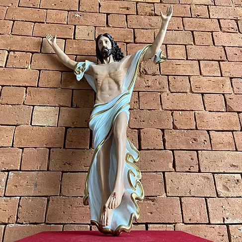 imagem de Imagem de Cristo Ressuscitado de Parede 100cm IR323 Para Ambientes Religiosos