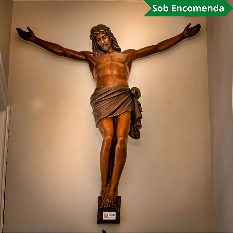 imagem do produto Imagem de Jesus Cristo Crucificado em Bronze148cm  IBZ347 Escultura Sacra  