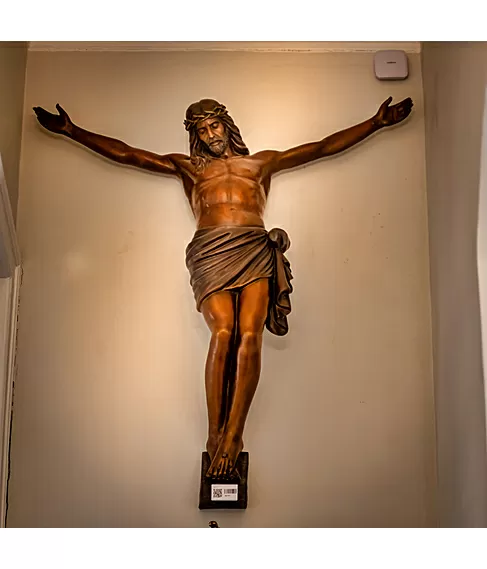 imagem de Imagem de Jesus Cristo Crucificado em Bronze148cm  IBZ347 Escultura Sacra de Alto Padrão 