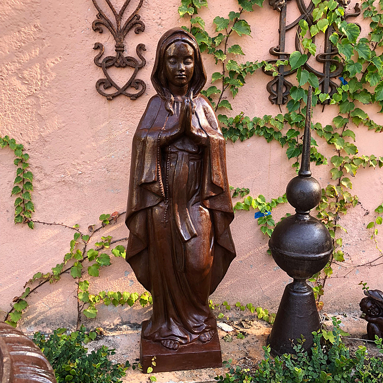 imagem do produto Imagem de Nossa Senhora de Lourdes 110cm em Ferro Fundido IF206 Para Ambientes Religiosos