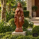 imagem do produto Imagem de Nossa Senhora de Lourdes 110cm em Ferro Fundido IF206 Para Ambientes Religiosos