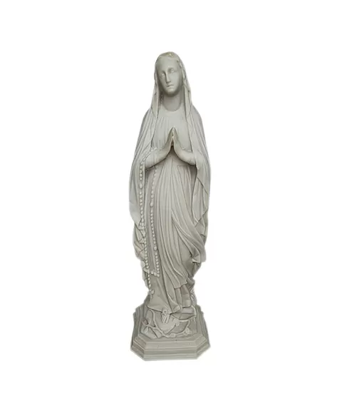 imagem de Imagem de Nossa Senhora de Lourdes em Mármore 80cm IML288 Escultura Sacra Elegante