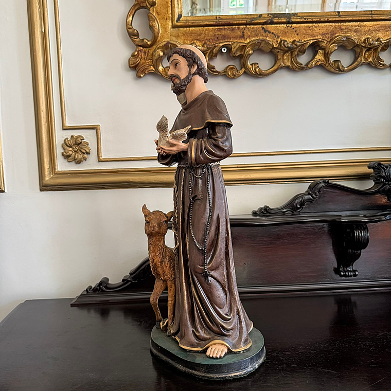 imagem do produto Imagem de S�o Francisco com Carneirinho 60cm IR049 Tradicional para Ambientes Religiosos