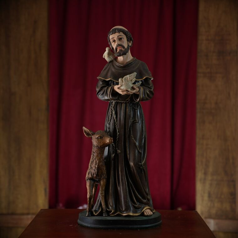 imagem do produto Imagem de S�o Francisco com Carneirinho 60cm IR049 Tradicional para Ambientes Religiosos