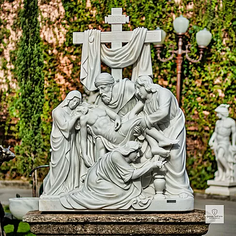 imagem de Imagem Descida da Cruz em Mármore 160cm - IMP298 Arte Sacra