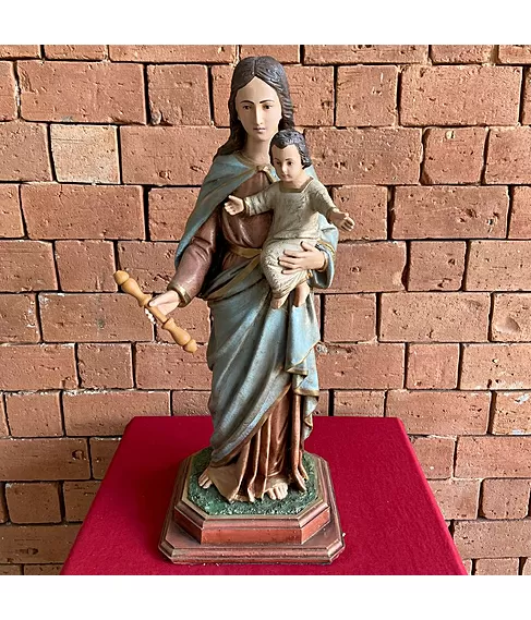 imagem de Imagem Nossa Senhora Auxiliadora 63cm Barroca IR341A Para Ambientes Sofisticados