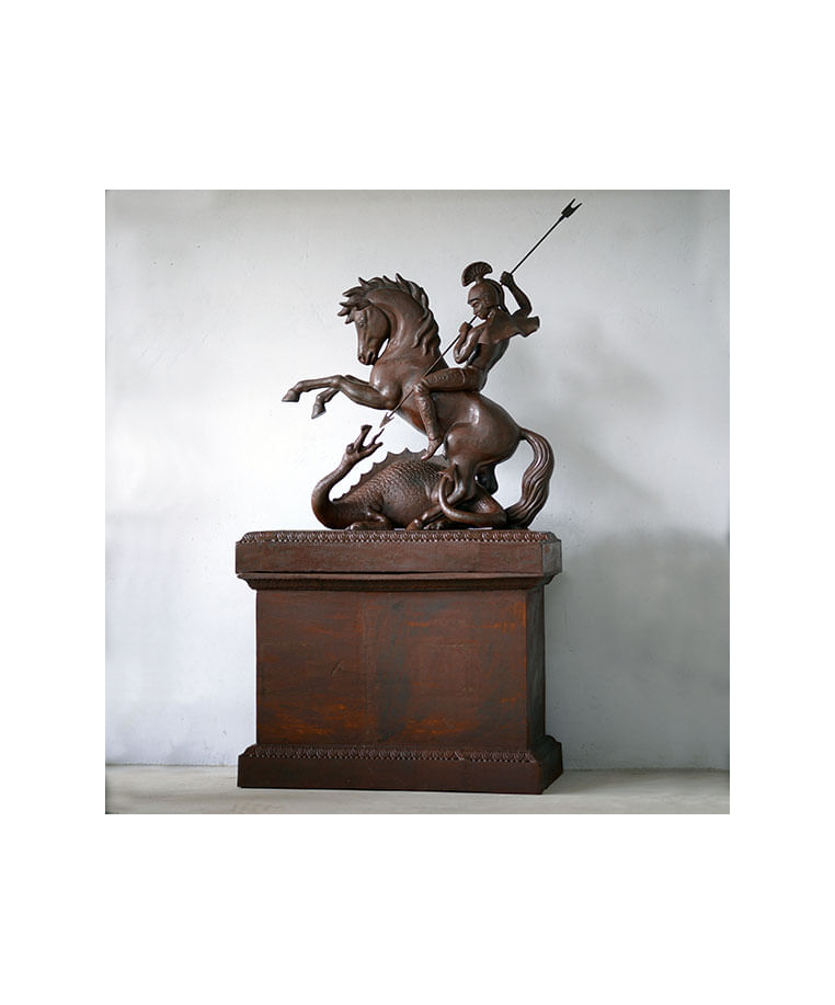 imagem do produto Imagem S�o Jorge Grande em Ferro Fundido 110cm - IF219