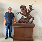 imagem do produto Imagem S�o Jorge Grande em Ferro Fundido 110cm - IF219