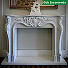 imagem do produto Lareira Bolonha em M�rmore Branco 130cm VRMP346 Cl�ssica e Sofisticada para Alto Padr�o