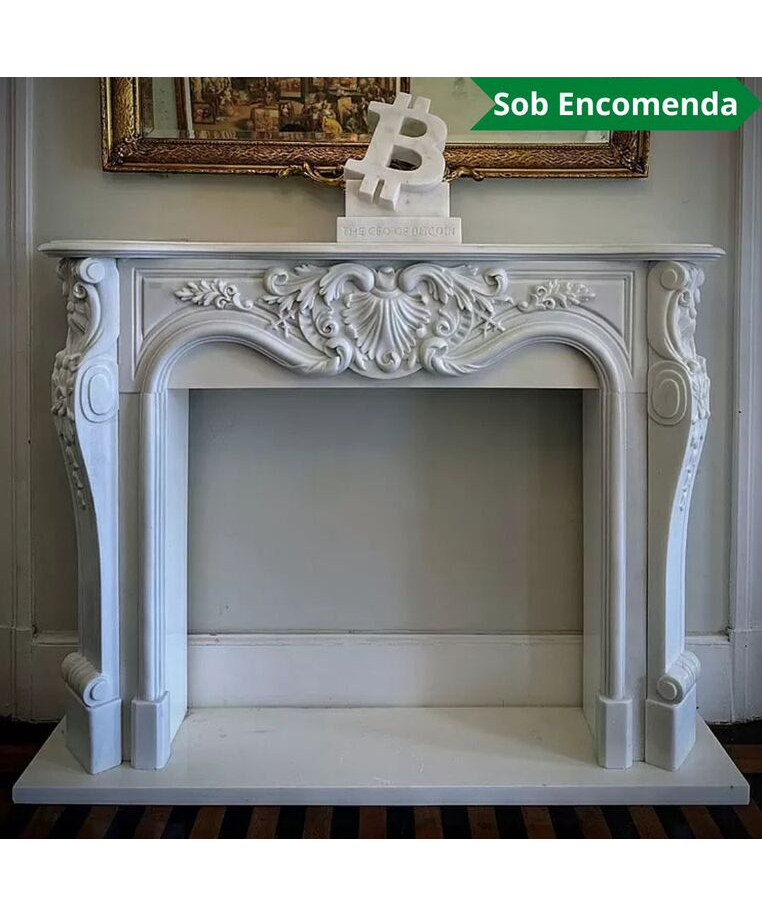 imagem do produto Lareira Bolonha em M�rmore Branco 130cm - VRMP346