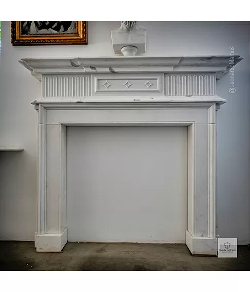 imagem de Lareira Celani em Mármore Branco 152cm VRMP357 Salas Sofisticadas e Alto Padrão 