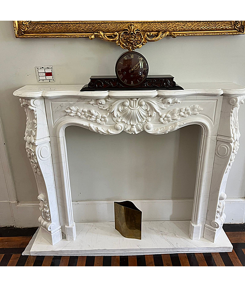 imagem de Lareira de Mrmore Branco 150cm - VRMP298