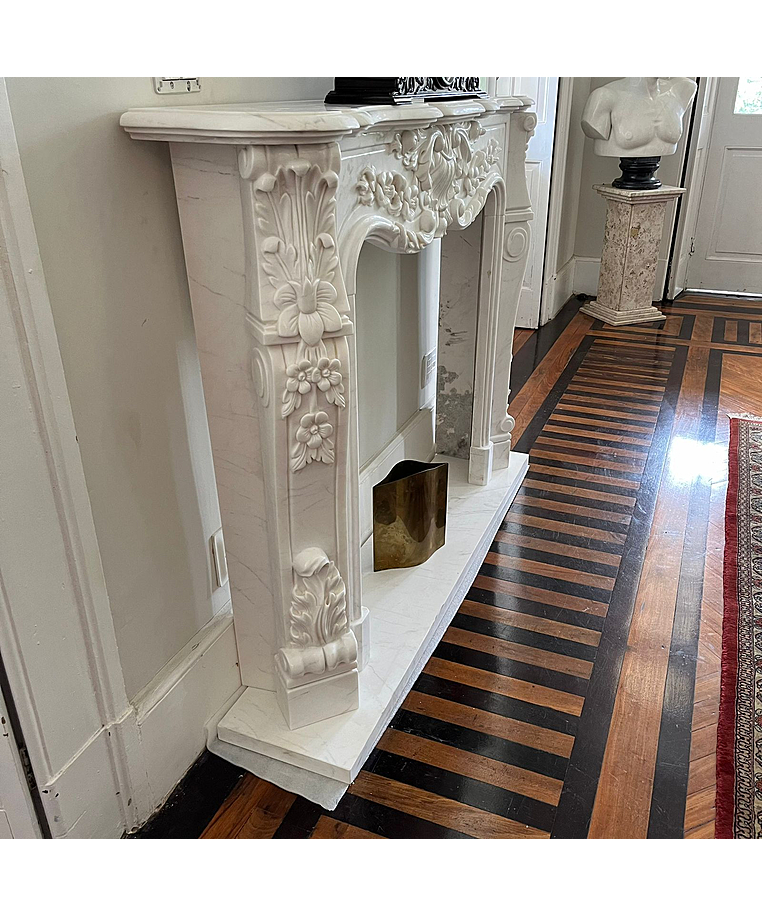 imagem do produto Lareira de M�rmore Branco 150cm - VRMP298