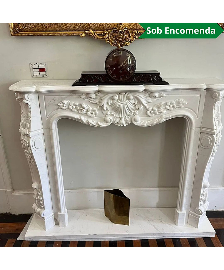 imagem do produto Lareira de M�rmore Branco 150cm - VRMP298