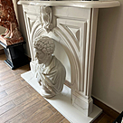 imagem do produto Lareira M�laga em M�rmore Branco 130cm VRMP345