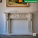 imagem do produto Lareira Ravena em M�rmore Branco 113cm VRMP353 Elegante para Ambientes de Alto Padr�o 
