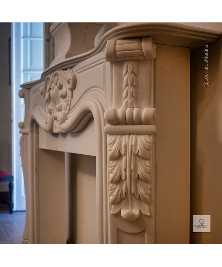 imagem do produto Lareira Turim em M�rmore Branco 130cm - VRMP348