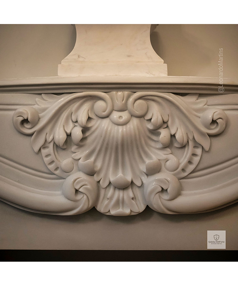 imagem do produto Lareira Turim em M�rmore Branco 130cm - VRMP348