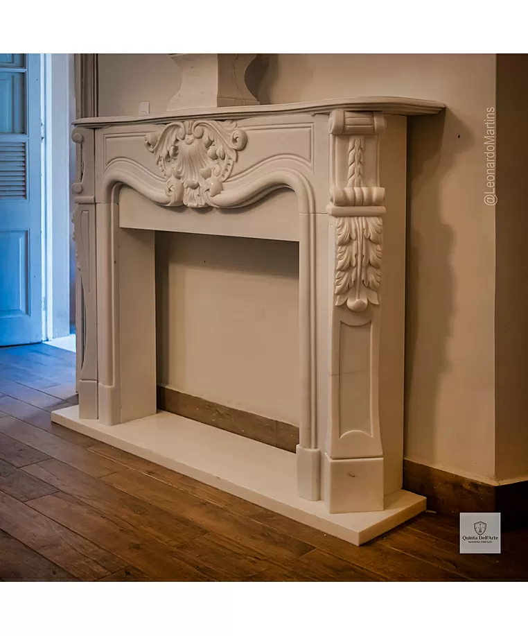 imagem do produto Lareira Turim em M�rmore Branco 130cm - VRMP348