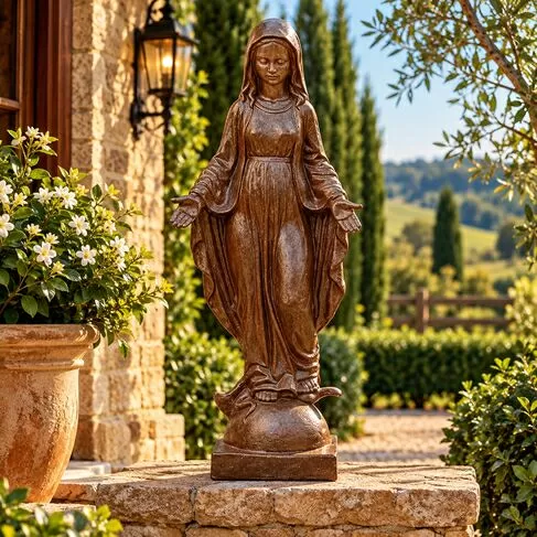 imagem de Nossa Senhora das Graças Ferro Fundido 70cm IF207 Para Oração