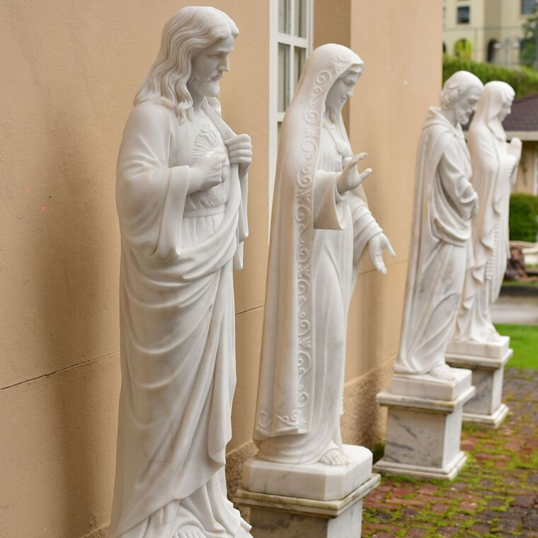 imagem do produto Nossa Senhora de F�tima M�rmore Branco 160cm - IMP352 Para ambientes Religiosos 