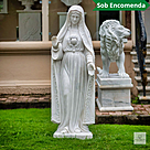 imagem do produto Nossa Senhora de F�tima M�rmore Branco 160cm - IMP352 Para ambientes Religiosos 