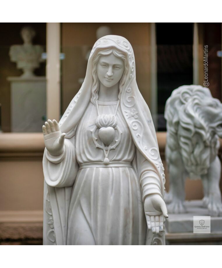 imagem do produto Nossa Senhora de F�tima M�rmore Branco 160cm - IMP352