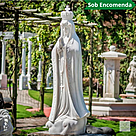 imagem do produto Nossa Senhora de F�tima M�rmore Branco 165cm - IMP345 Para Ambientes Religiosos 