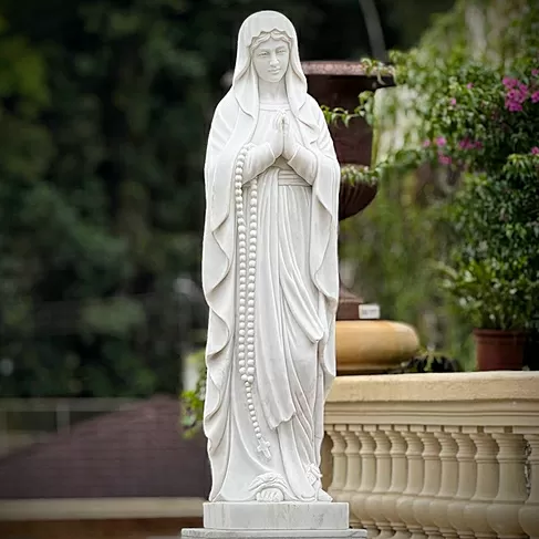 imagem de Nossa Senhora de Lourdes em Mármore 160cm - IMP204 Fé e Elegância Clássica
