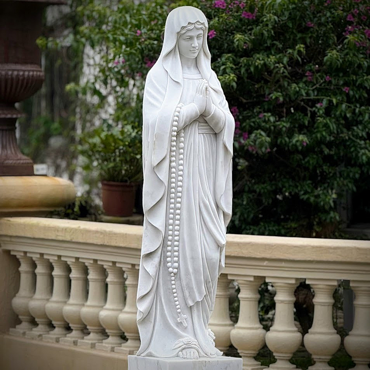 imagem do produto Nossa Senhora de Lourdes em M�rmore 160cm - IMP204 F� e Eleg�ncia Cl�ssica