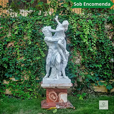 imagem de O Rapto de Proserpina em Mármore Carrara 108cm - EMP625 Arte Clássica e Sofisticação