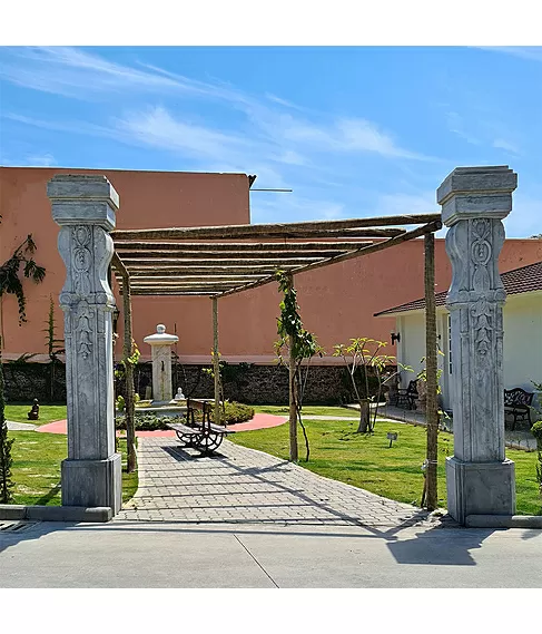 imagem de Par de Colunas em Mármore 300cm VRMP297 Imponência para Alto Padrão