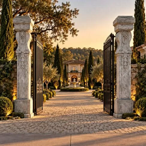 imagem de Par de Colunas em Mármore 300cm VRMP297 Imponência para Alto Padrão