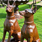 imagem do produto Par de Escultura Cachorro Dobermann 98cm VRF255 For�a e Eleg�ncia