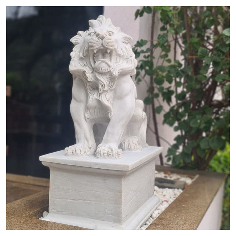 imagem do produto Par de Escultura de Le�o Sentado 100cm EML423 Presen�a Cl�ssica