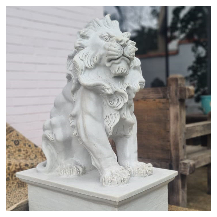 imagem do produto Par de Escultura de Le�o Sentado 100cm EML423 Presen�a Cl�ssica