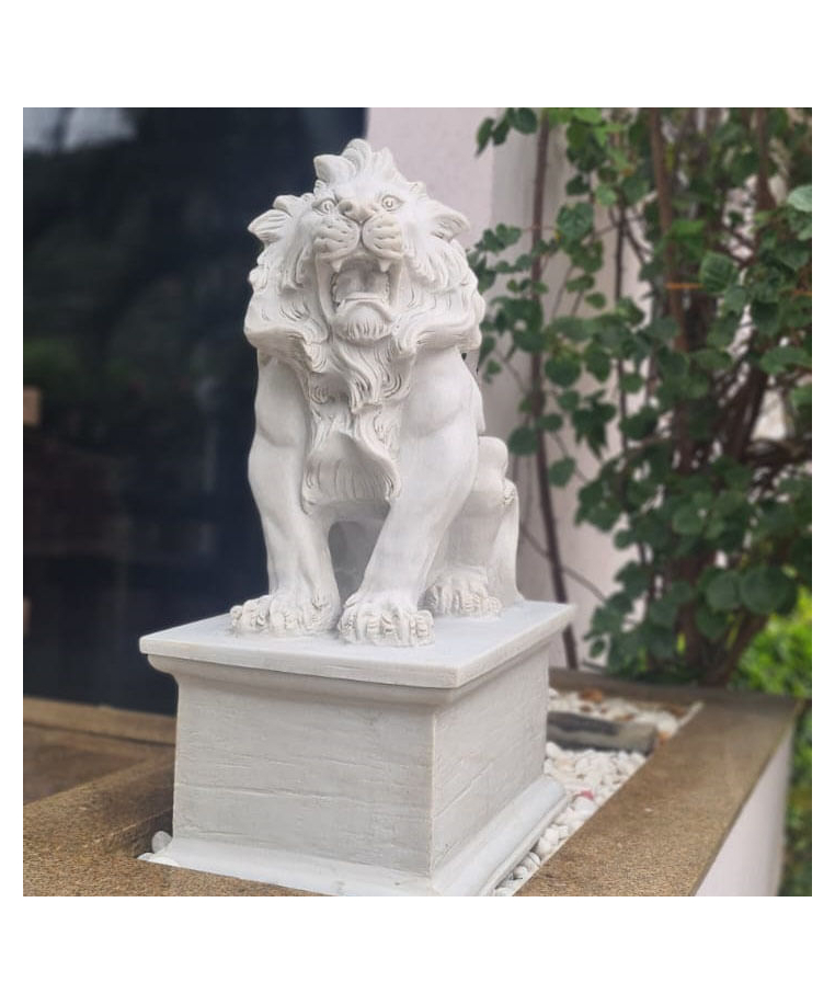 imagem do produto Par de Escultura de Le�o Sentado 100cm - EML423