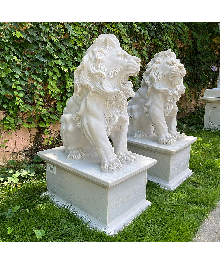 imagem do produto Par de Escultura de Le�o Sentado 100cm - EML423